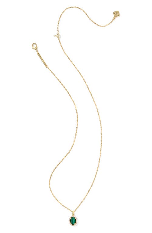 Kendra Scott Daphne Crystal Frame Pendant Necklace In Gold