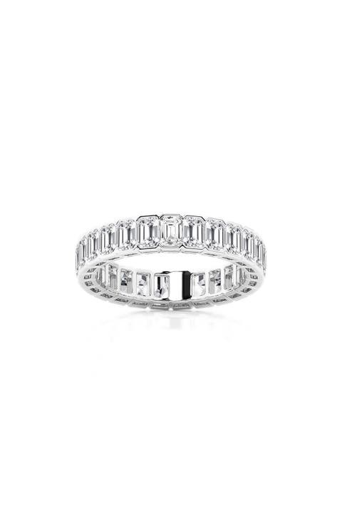 Emerald Cut Lab Created Diamond Infinity Ring - 3.0 ctw.