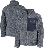 Outerstuff Girls Youth Navy Washington Capitals Fan Gear Sherpa Full-Zip Jacket
