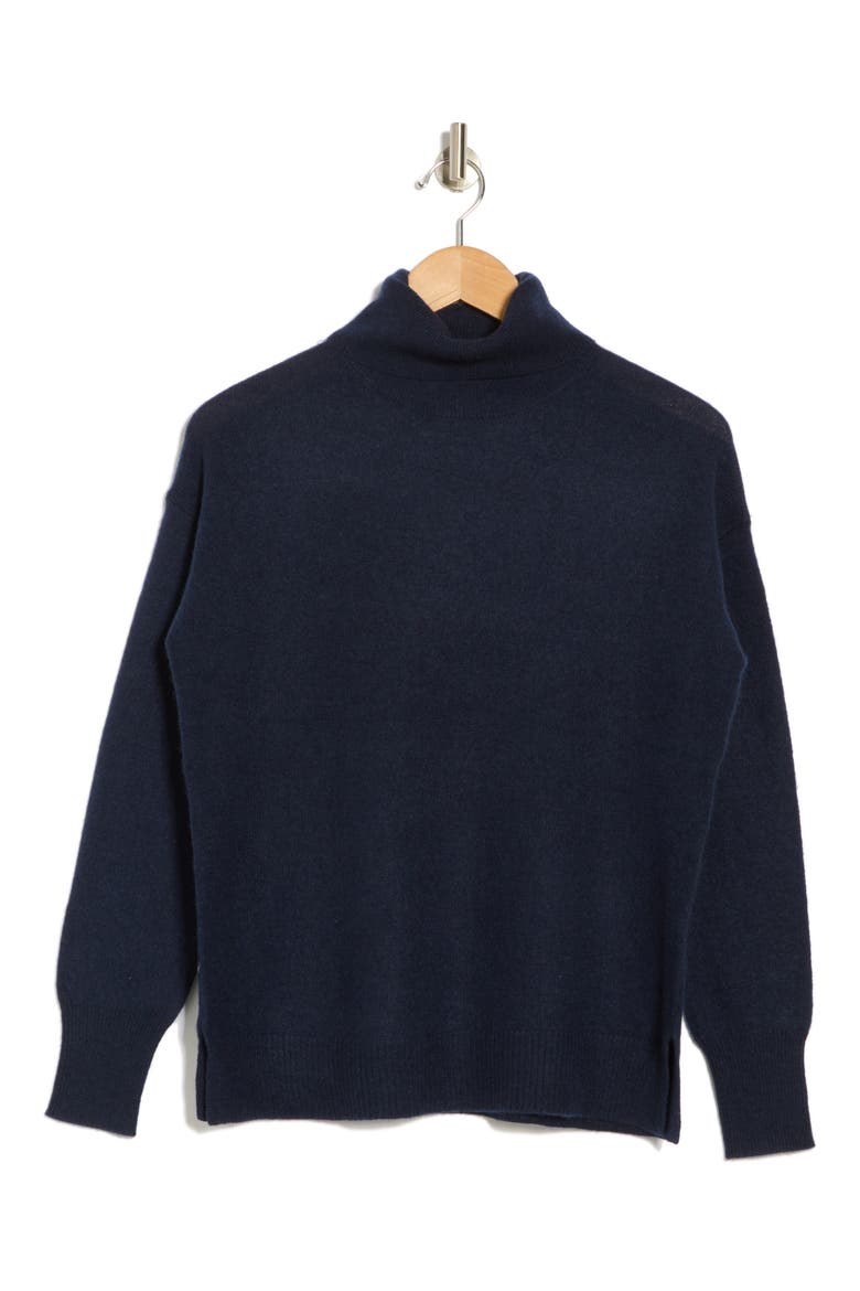 Cashmere Turtleneck Sweater, Alternate, color, NAVY NIGHT