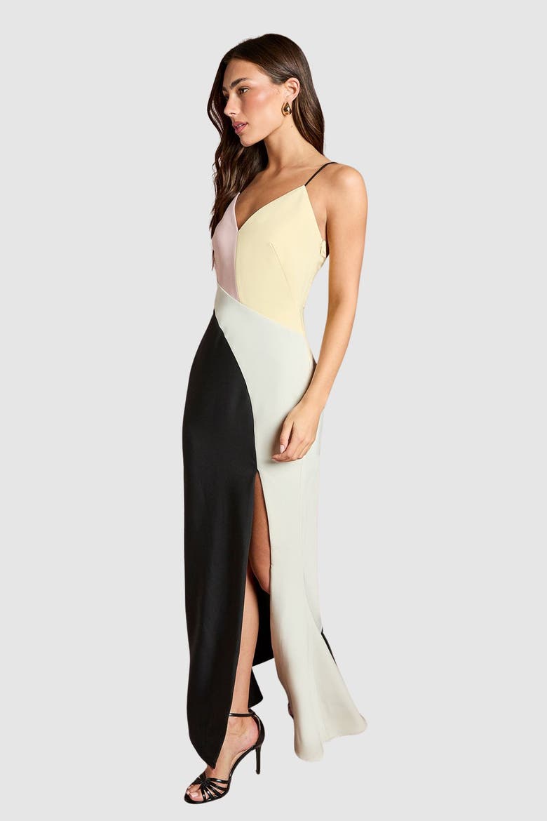 Colour Block Maxi Dress, Main, color, Multi