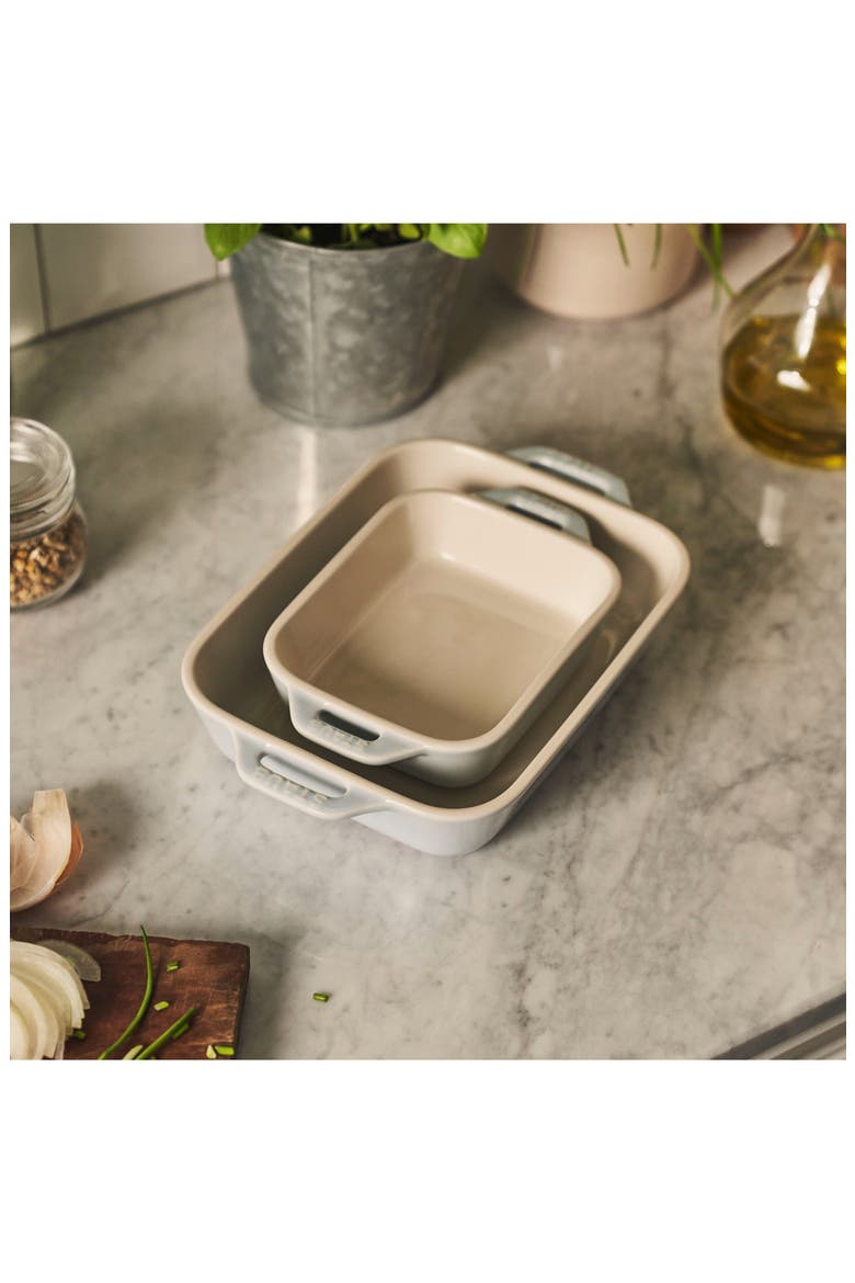 2-Piece Ceramic Rectangular Baking Dishes, Alternate, color, BLUE