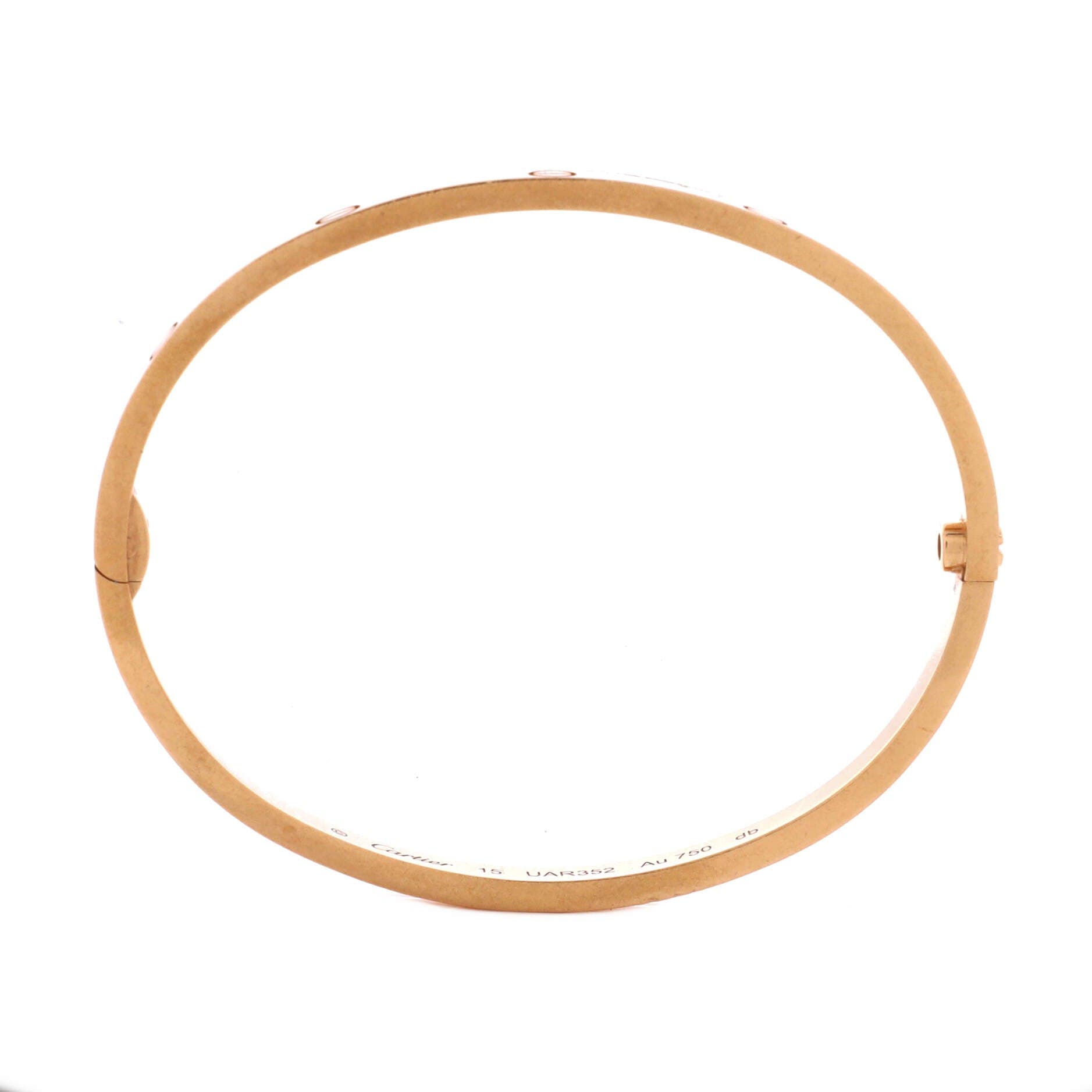 Love Bracelet 18K Rose Gold Small, Alternate, color, Metallic Gold