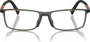 Prada Linea Rossa 55mm Rectangular Optical Glasses