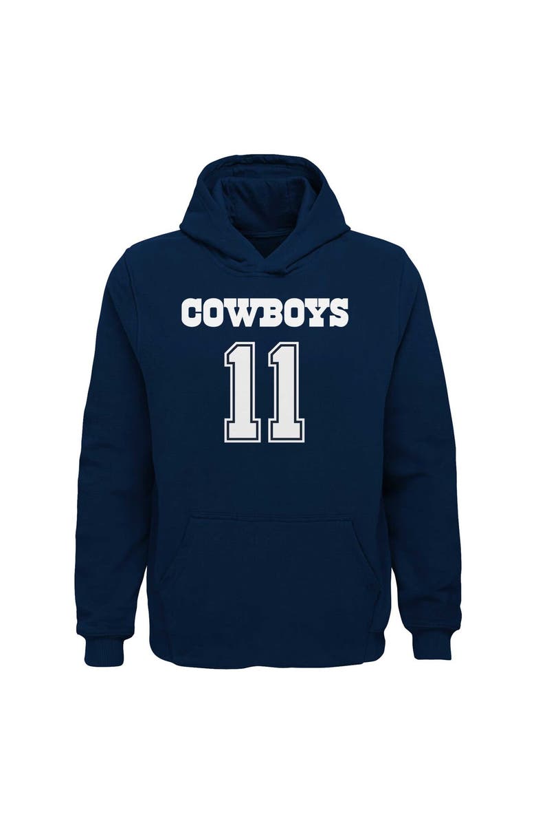 Outerstuff Youth Micah Parsons Navy Dallas Cowboys Mainliner Player Name & Number Pullover Hoodie, Alternate, color, 