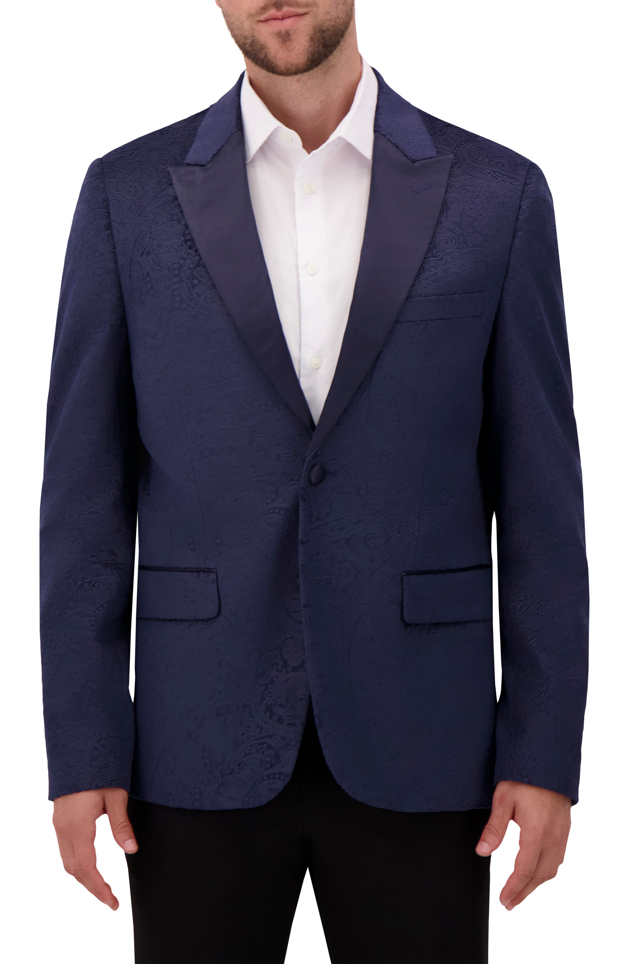 Report Collection Embossed Velvet Sport Coat
