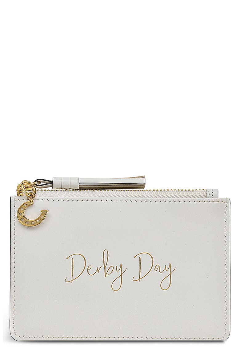 Small Kentucky Derby Zip Wallet, Main, color, CHALK
