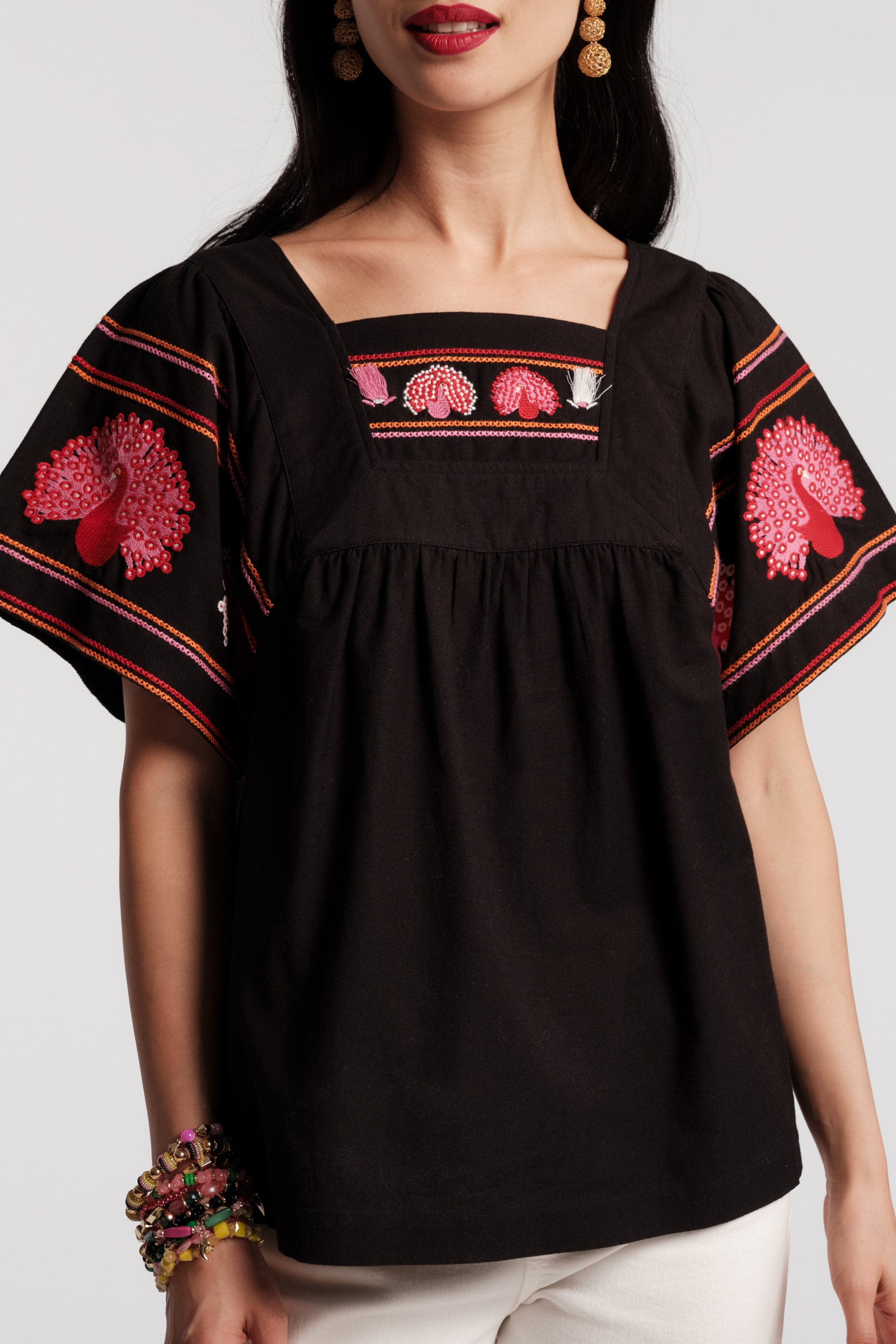 Picnic Peacock Top