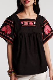 Frances Valentine Picnic Peacock Top