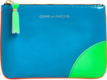 Comme des Garçons Super Fluo Leather Line Zip Pouch | Nordstrom