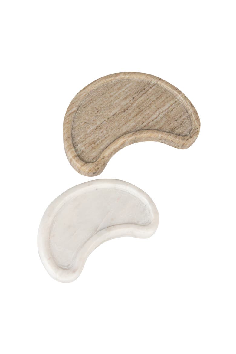 Nestable Marble Kidney Shaped Trays, Main, color, Grey