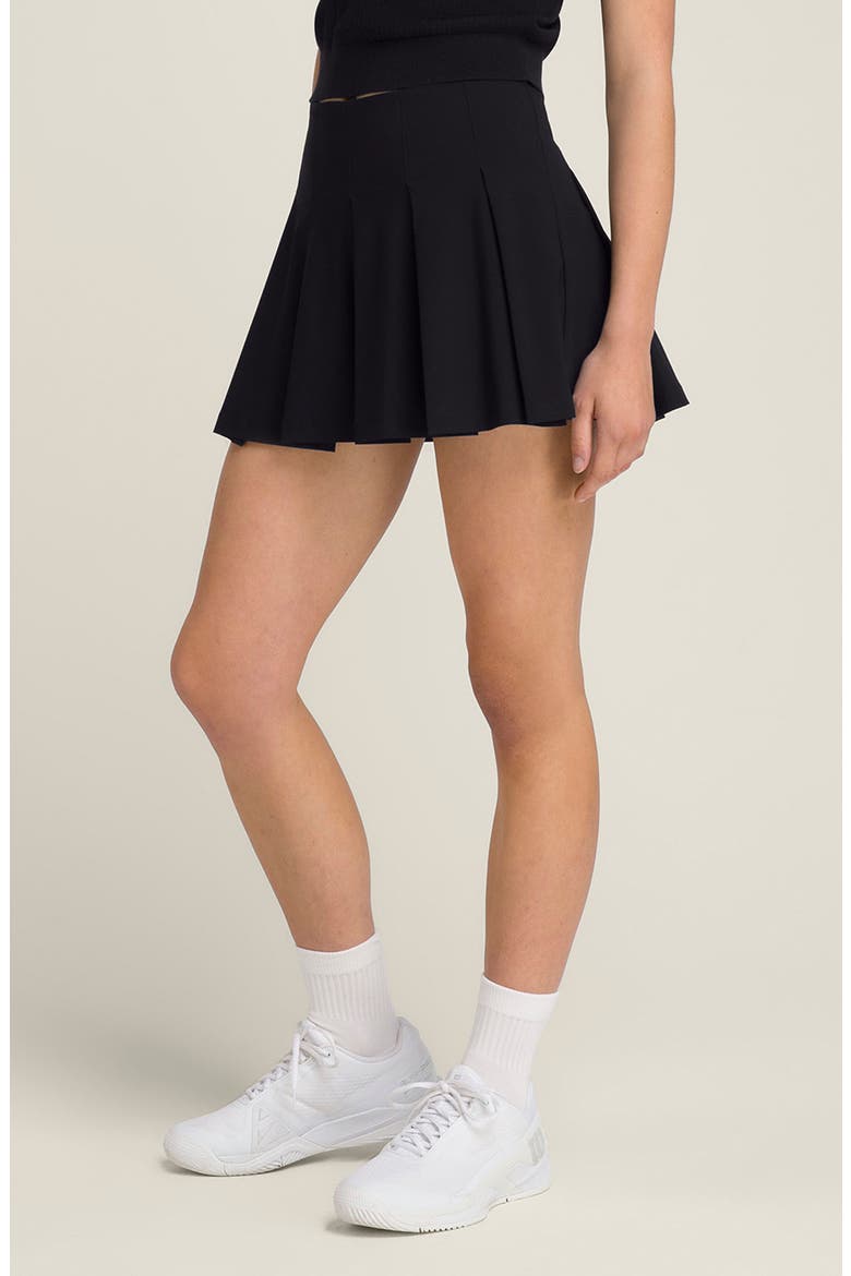 Classic Pleated Tennis Skirt, Alternate, color, BLACK