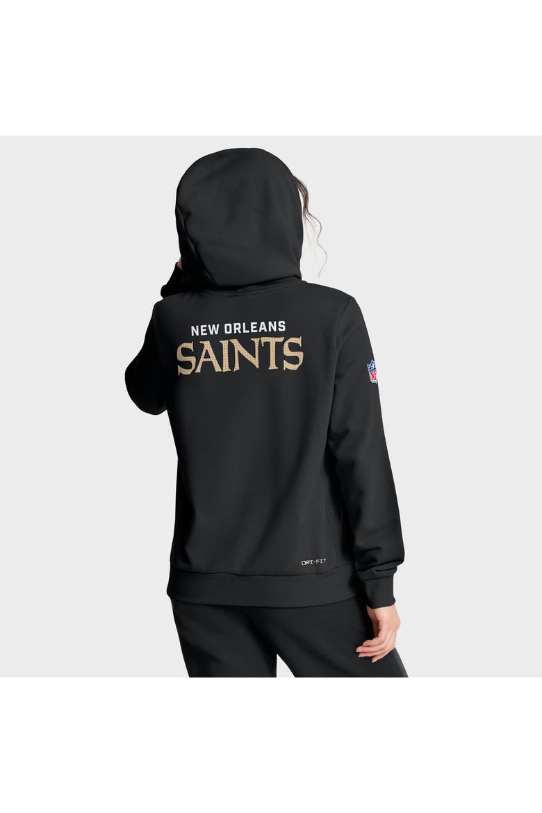 Women's Nike Black New Orleans Saints Sideline Standard Issue Initial Home Dri-FIT Hoodie, Alternate, color, Black