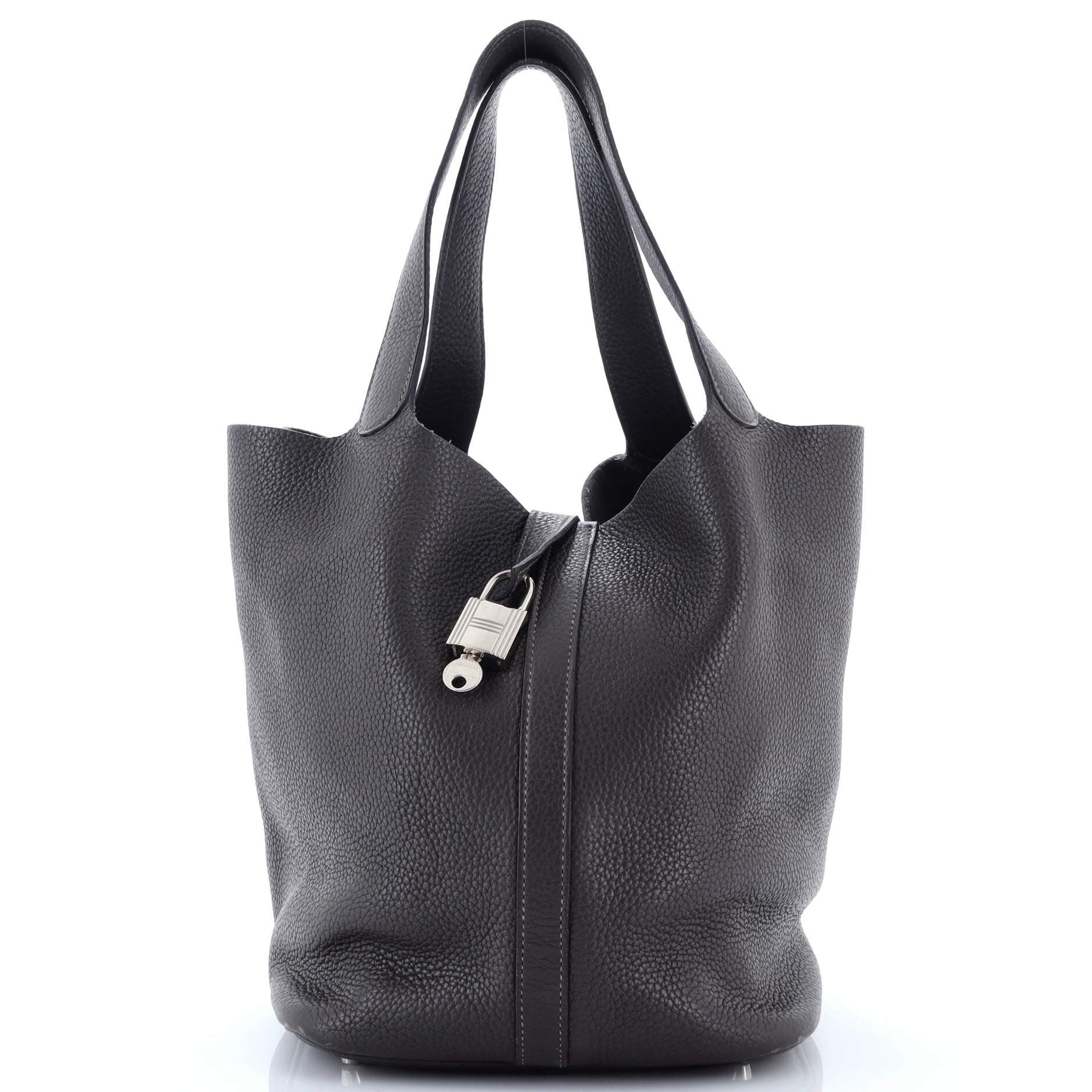 Pre-Owned Hermes Picotin Lock Bag Clemence GM, Main, color, Vert De Gris