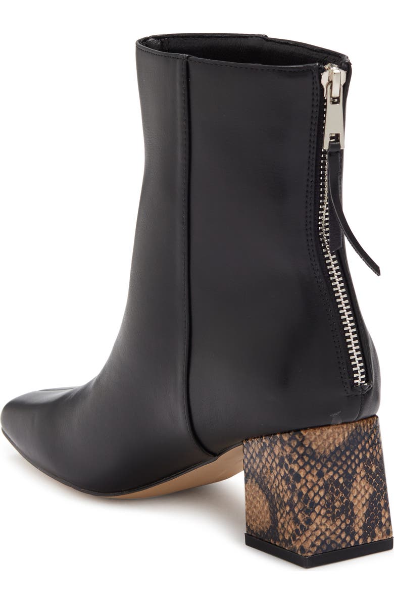 French Connection Zip Back Contrast Heel Boot, Alternate, color,