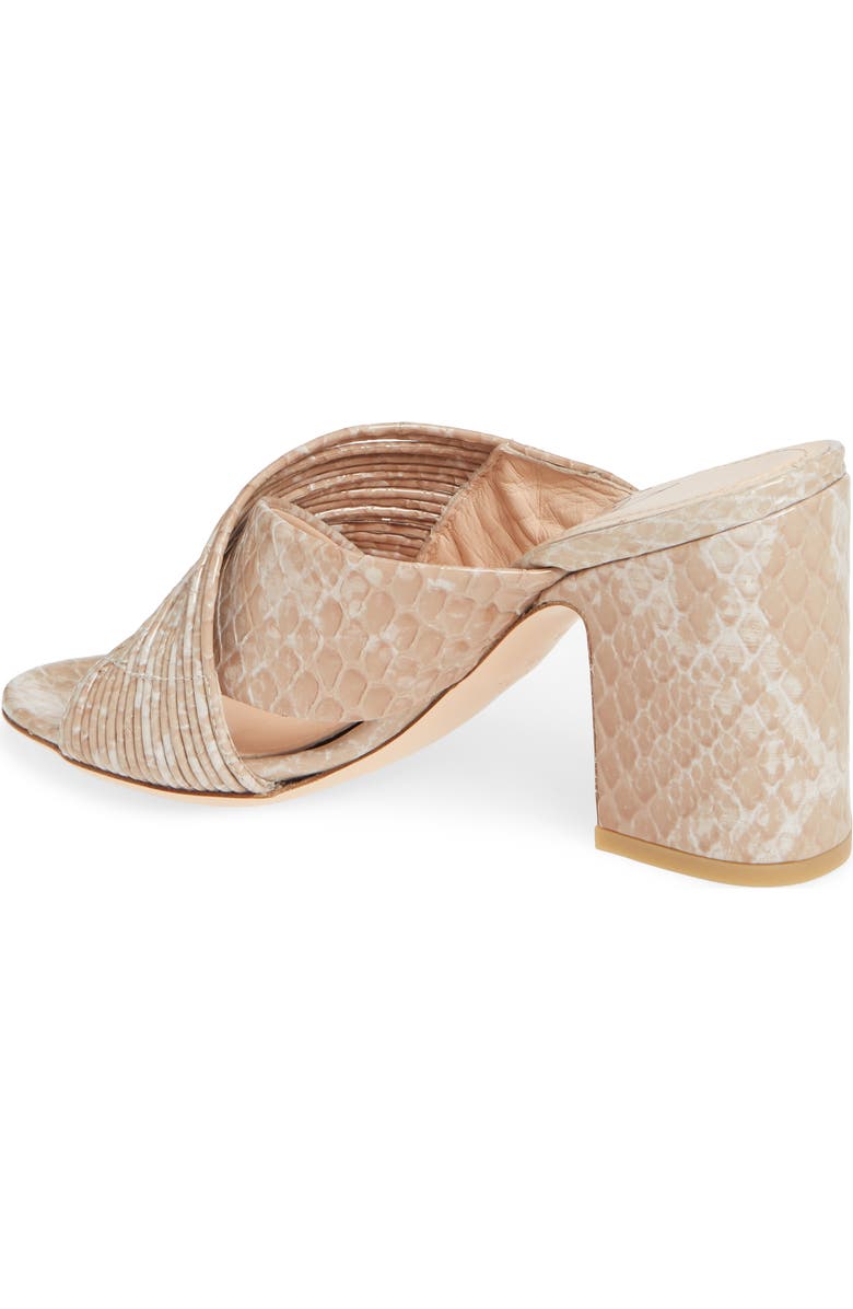 AGL Snake Embossed Slide Sandal, Alternate, color,