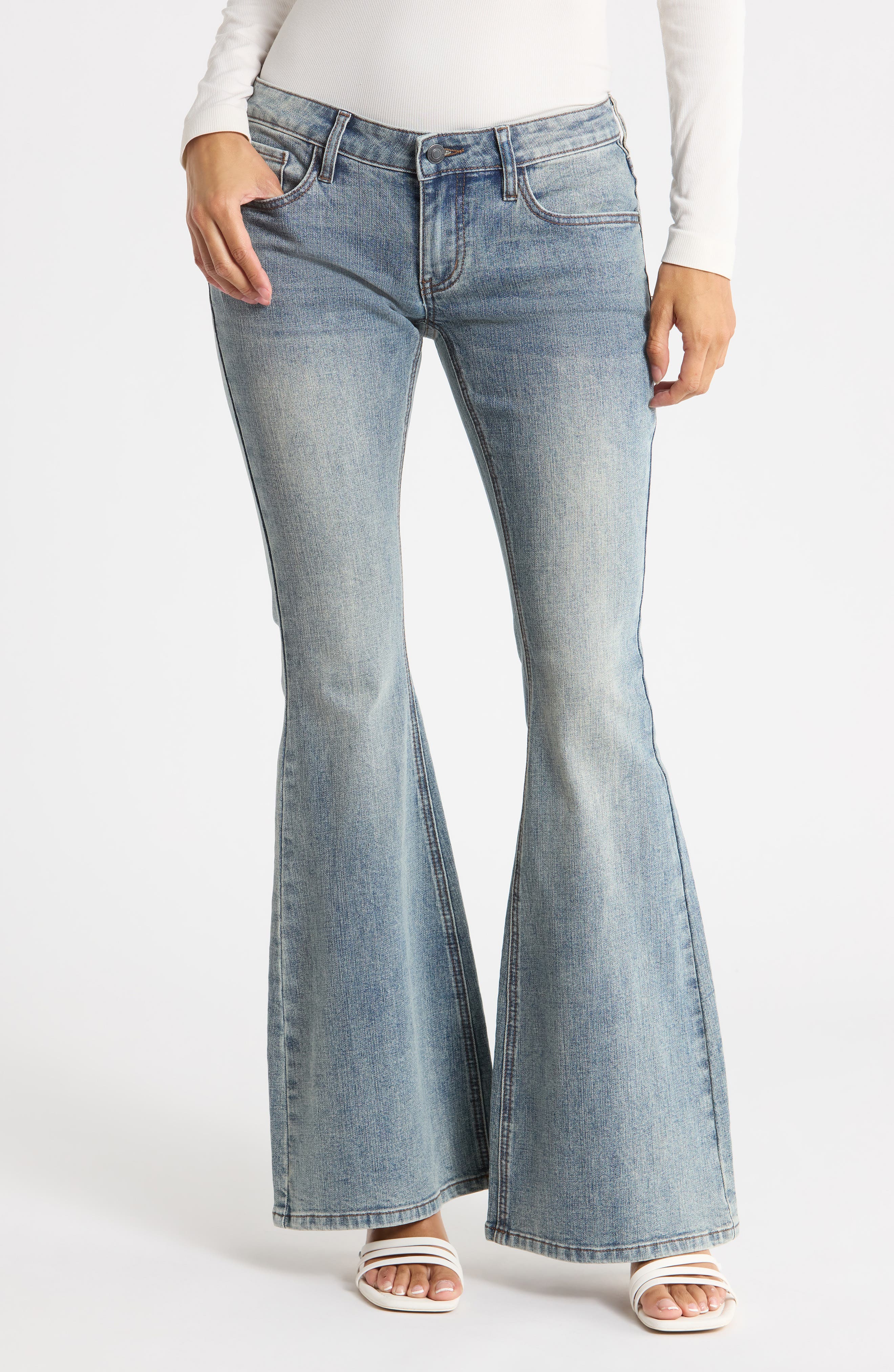 Ultra Low Rise Flare Jeans