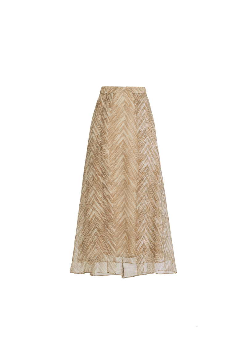 Paneled Circle skirt, Alternate, color, Beige