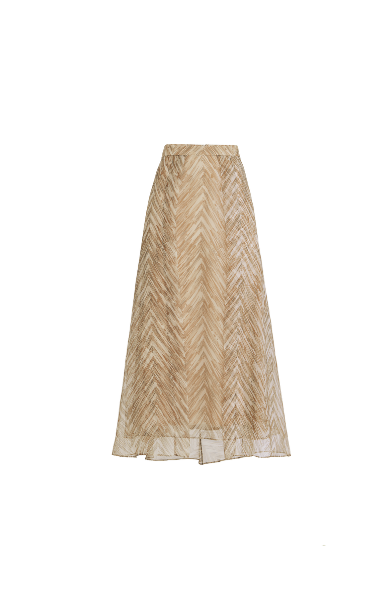 Brunello Cucinelli Paneled Circle skirt, Main, color, Beige