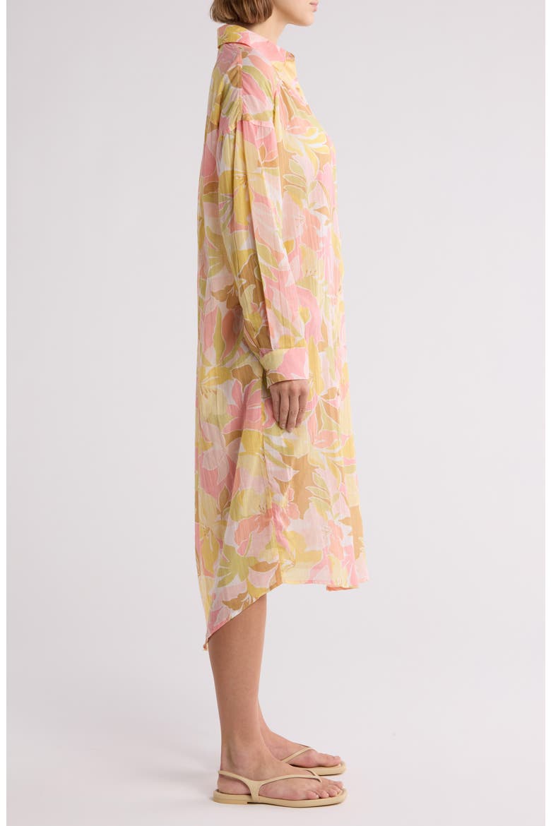 Daylight Dreamin' Cover-Up Shirtdress, Alternate, color, CORAL MULTI
