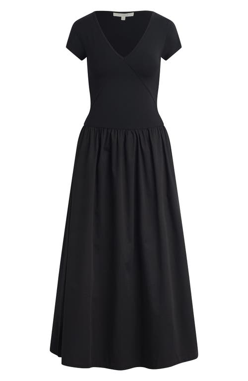 Favorite Daughter The Madison Mixed Media Dress In Black