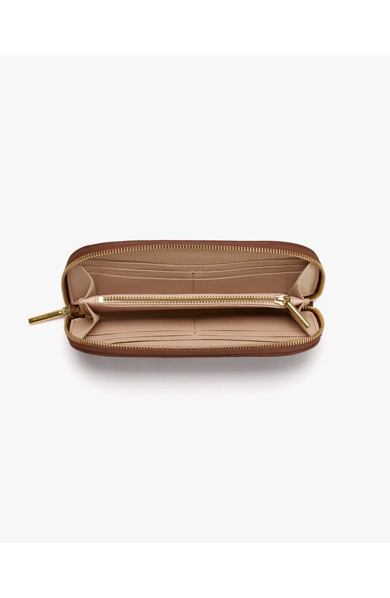 Cuyana Curved Zip Wallet, Alternate, color, Dark Chestnut
