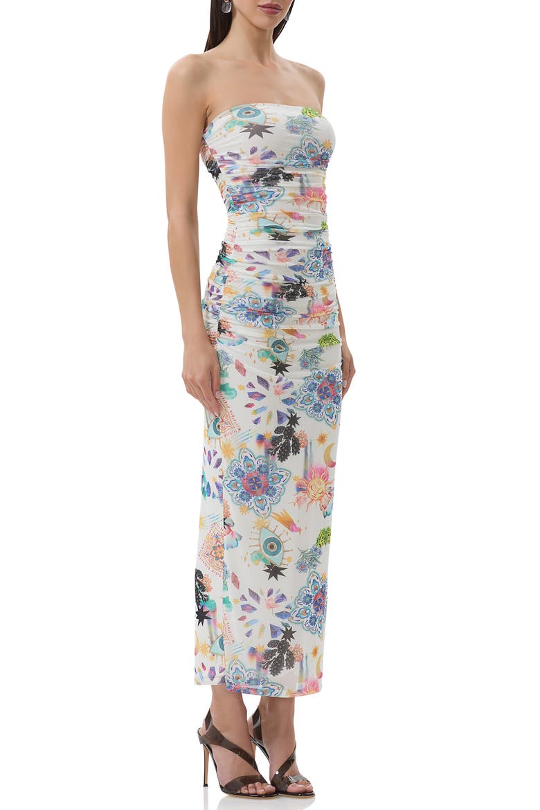 Marlo Strapless Mesh Maxi Dress, Alternate, color, SUMMER CONVO