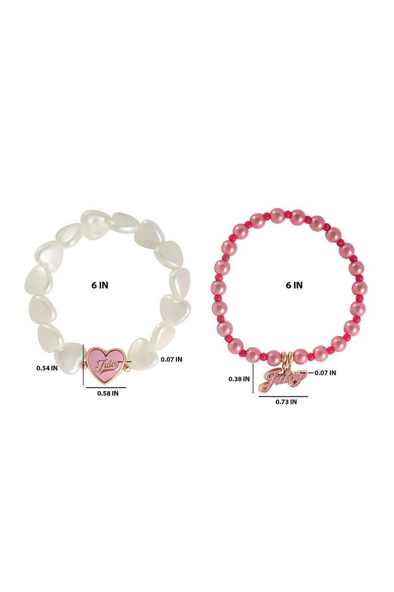 Kids Pink & White Bracelet Duo, Alternate, color, red, white, pink