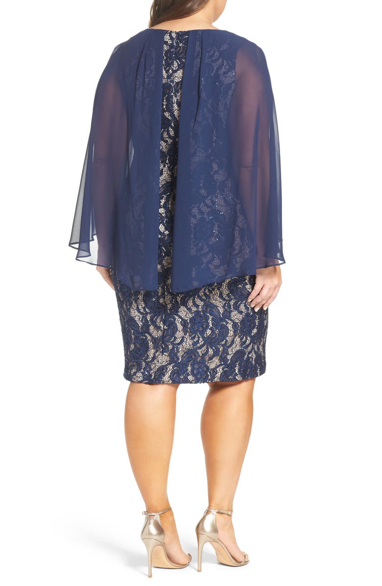 Alex Evenings Sequin Lace Sheath Dress, Alternate, color,