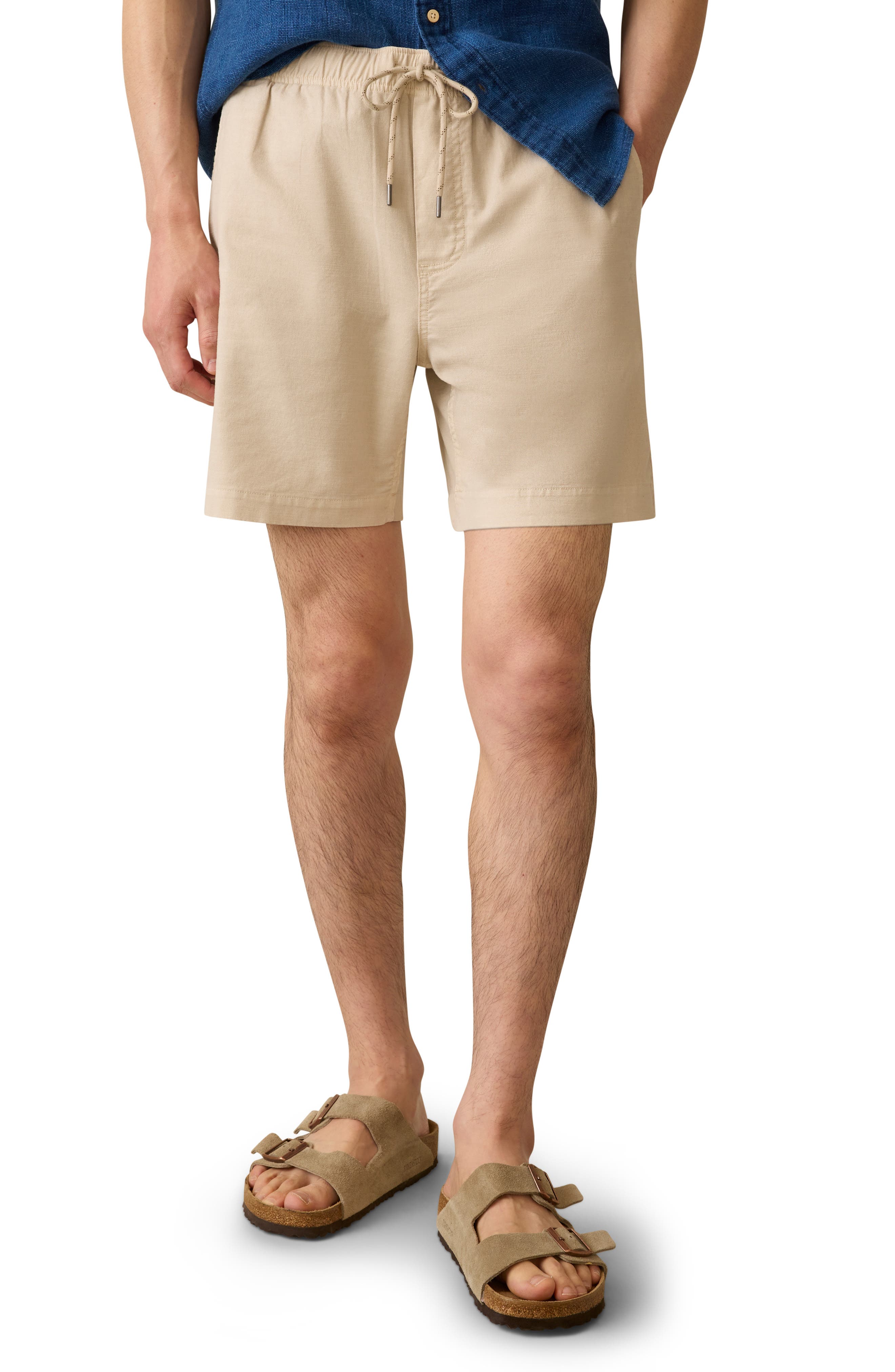 Faherty Essential Stretch Cotton Drawstring Shorts