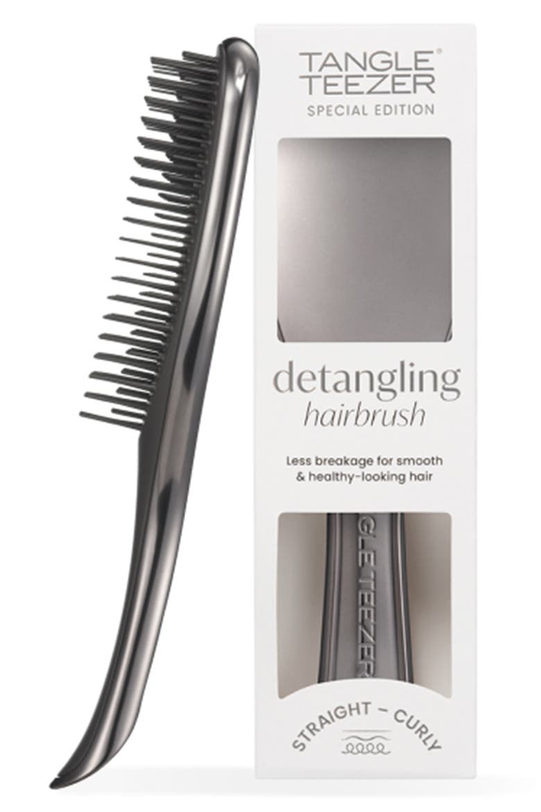 Chrome Ultimate Detangler Hairbrush, Alternate, color, MIDNIGHT SILVER