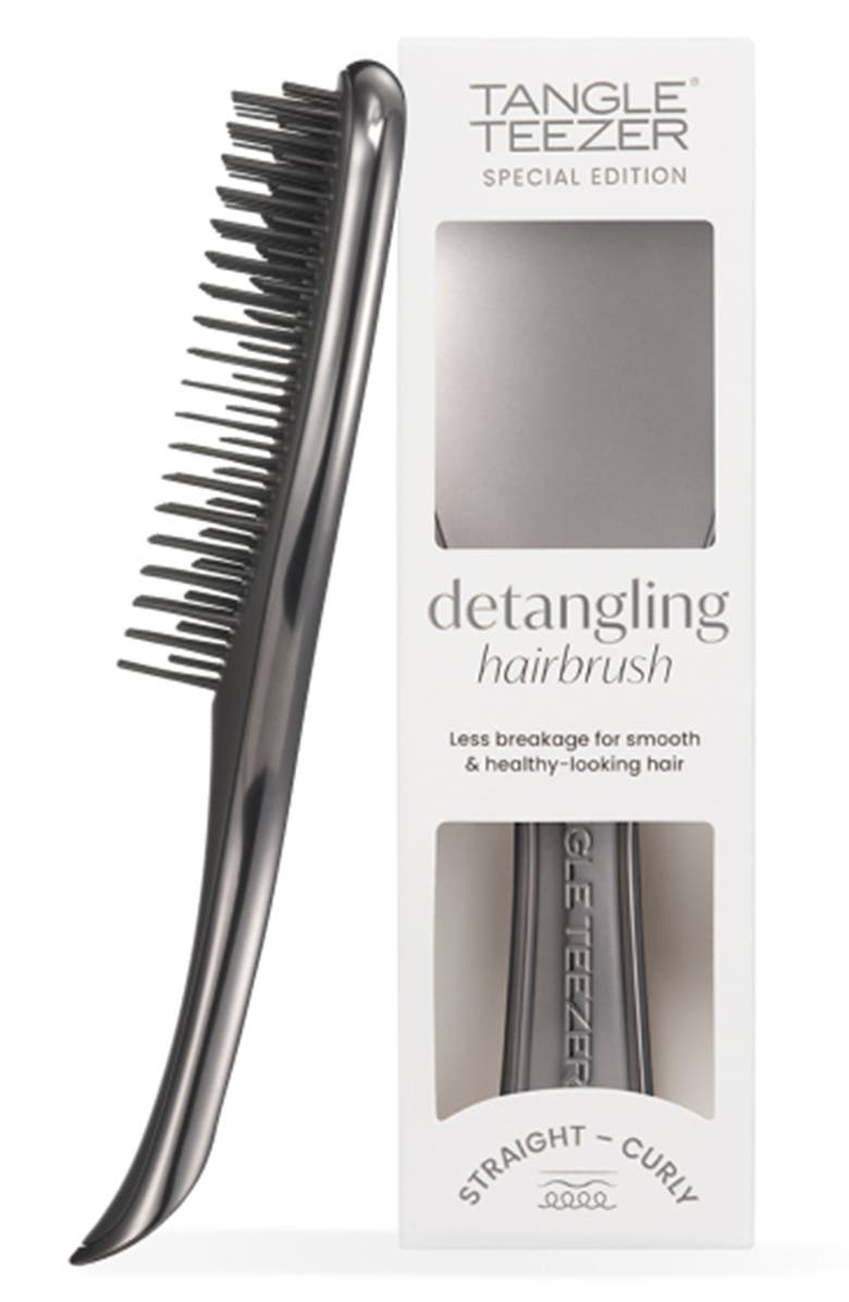 Tangle Teezer Chrome Ultimate Detangler Hairbrush, Main, color, Midnight Silver