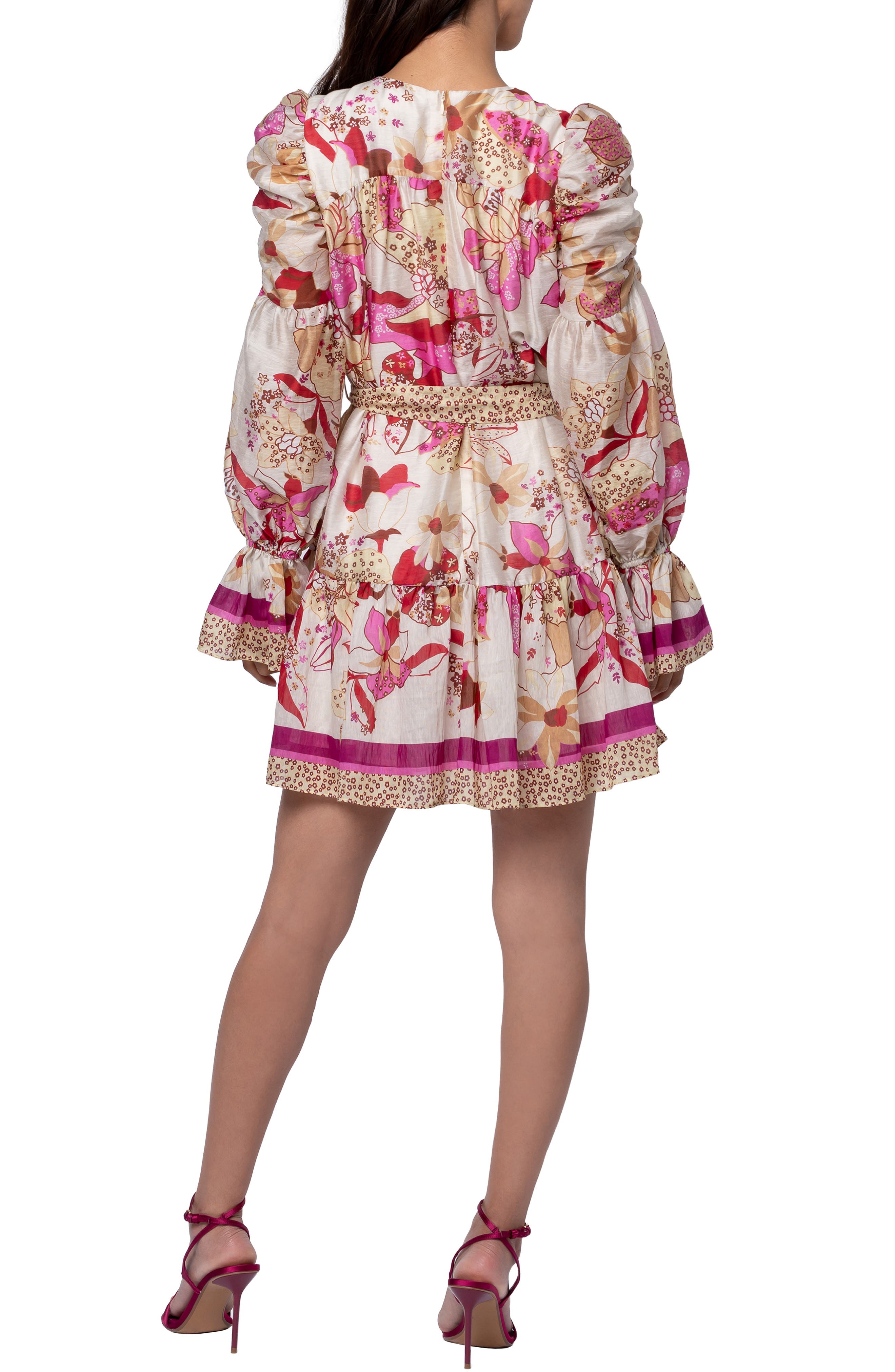 Adele Mixed Print Long Sleeve Dress - image 2