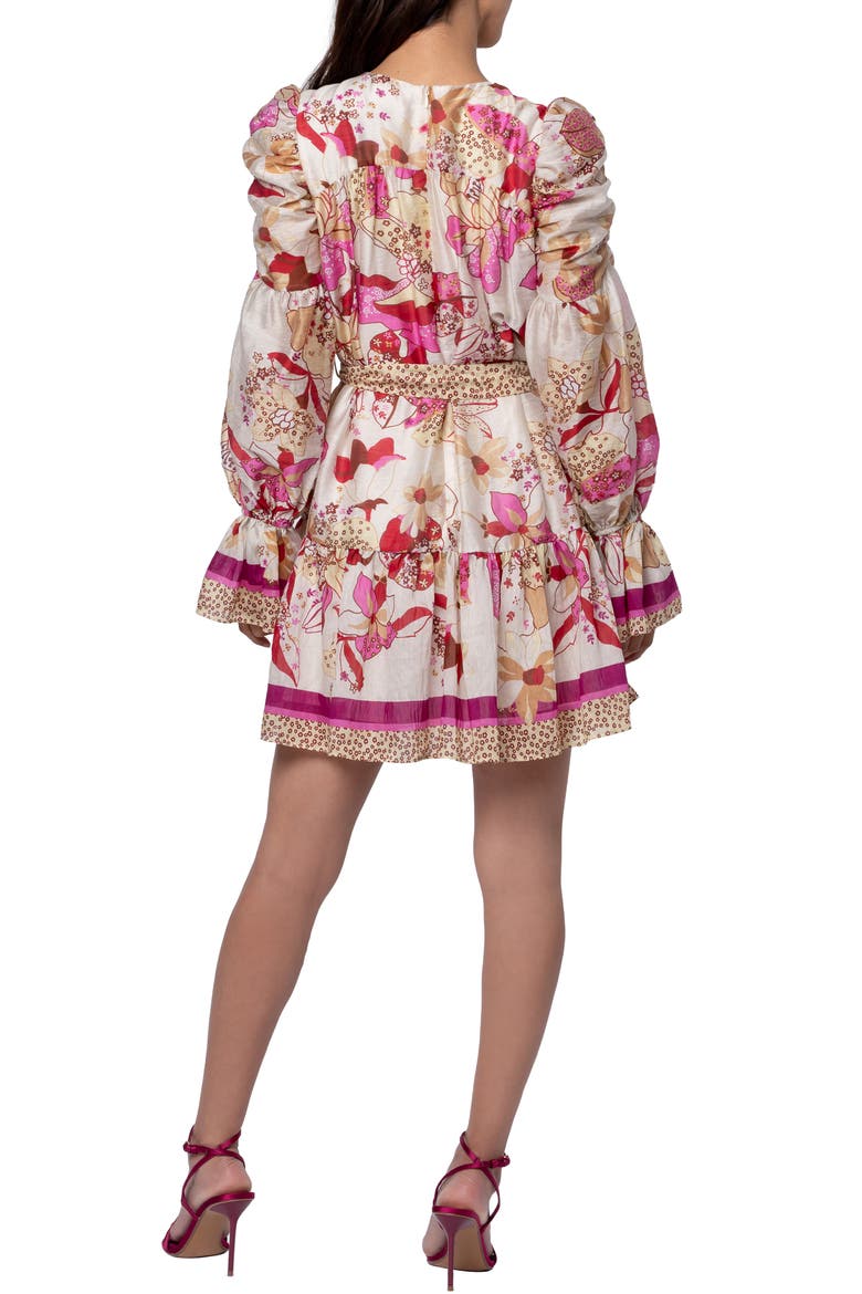 Adele Mixed Print Long Sleeve Dress, Alternate, color, PINK MULTI