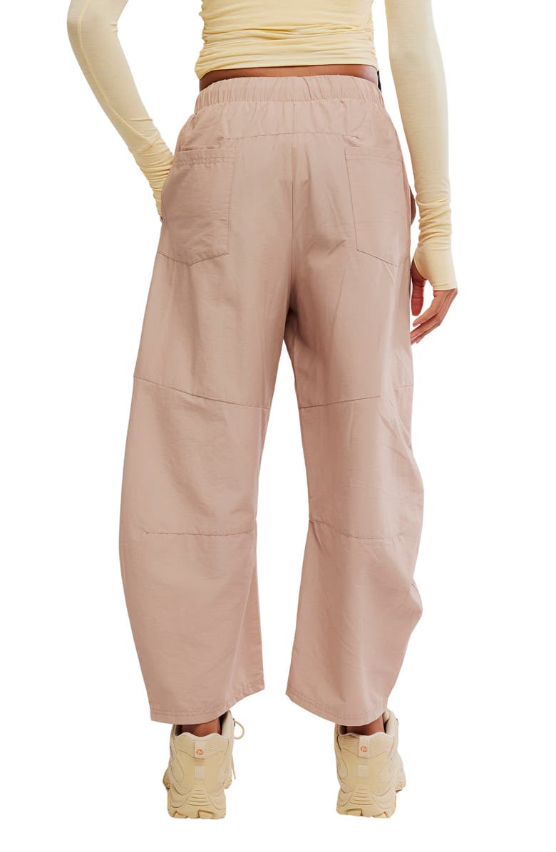 Free People FP Movement Game Day High Rise Barrel Leg Pants, Alternate, color, Sandy
