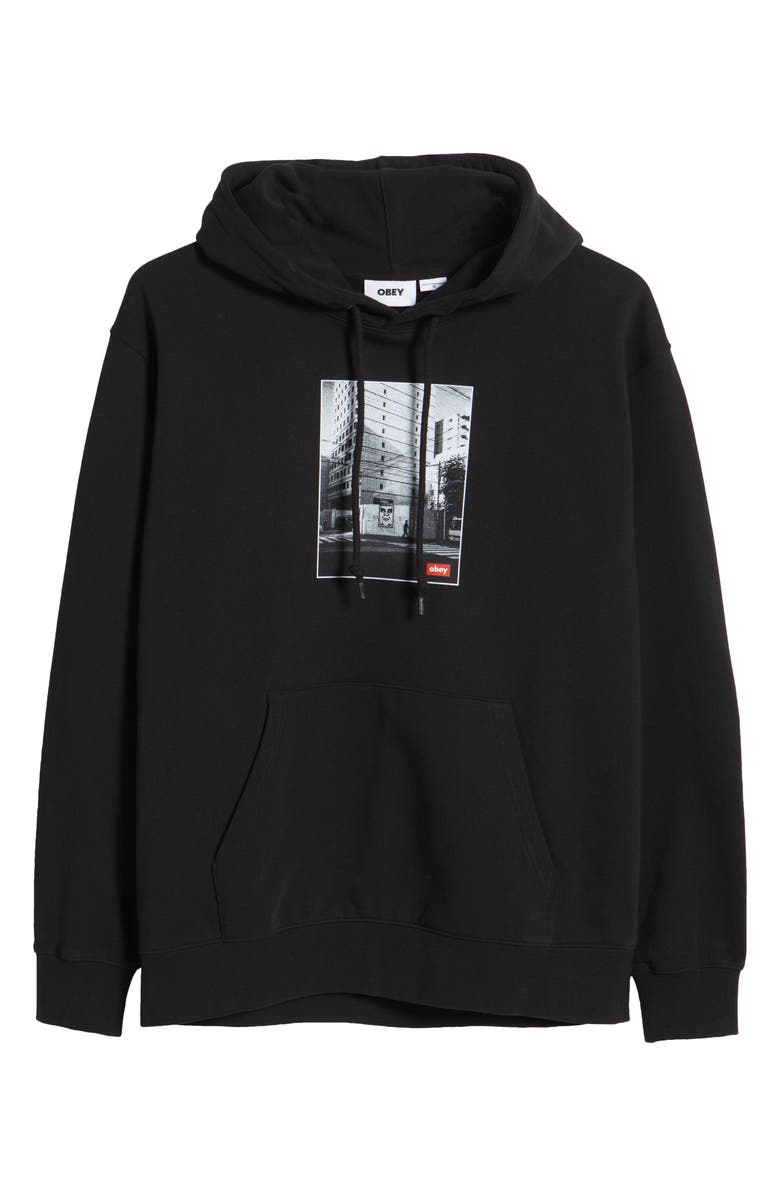 Obey Osaka Photo Fleece Graphic Hoodie, Alternate, color, 