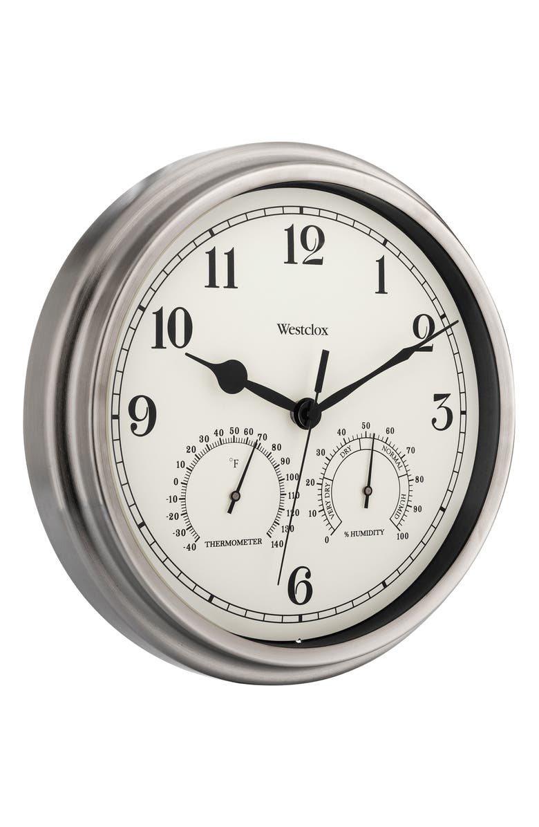 Westclox Wall Clock, Alternate, color, Silver