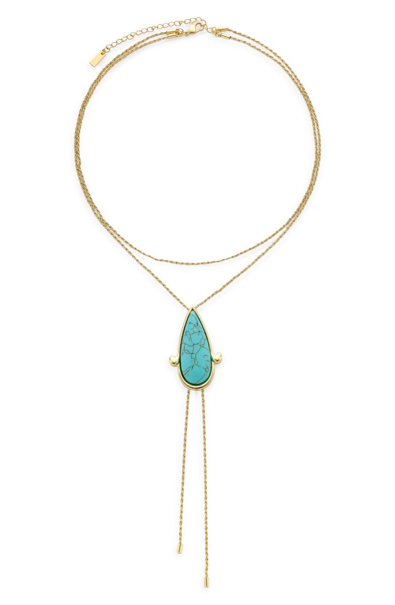 Petit Moments Paloma Layered Necklace, Main, color, Gold/ Turquoise