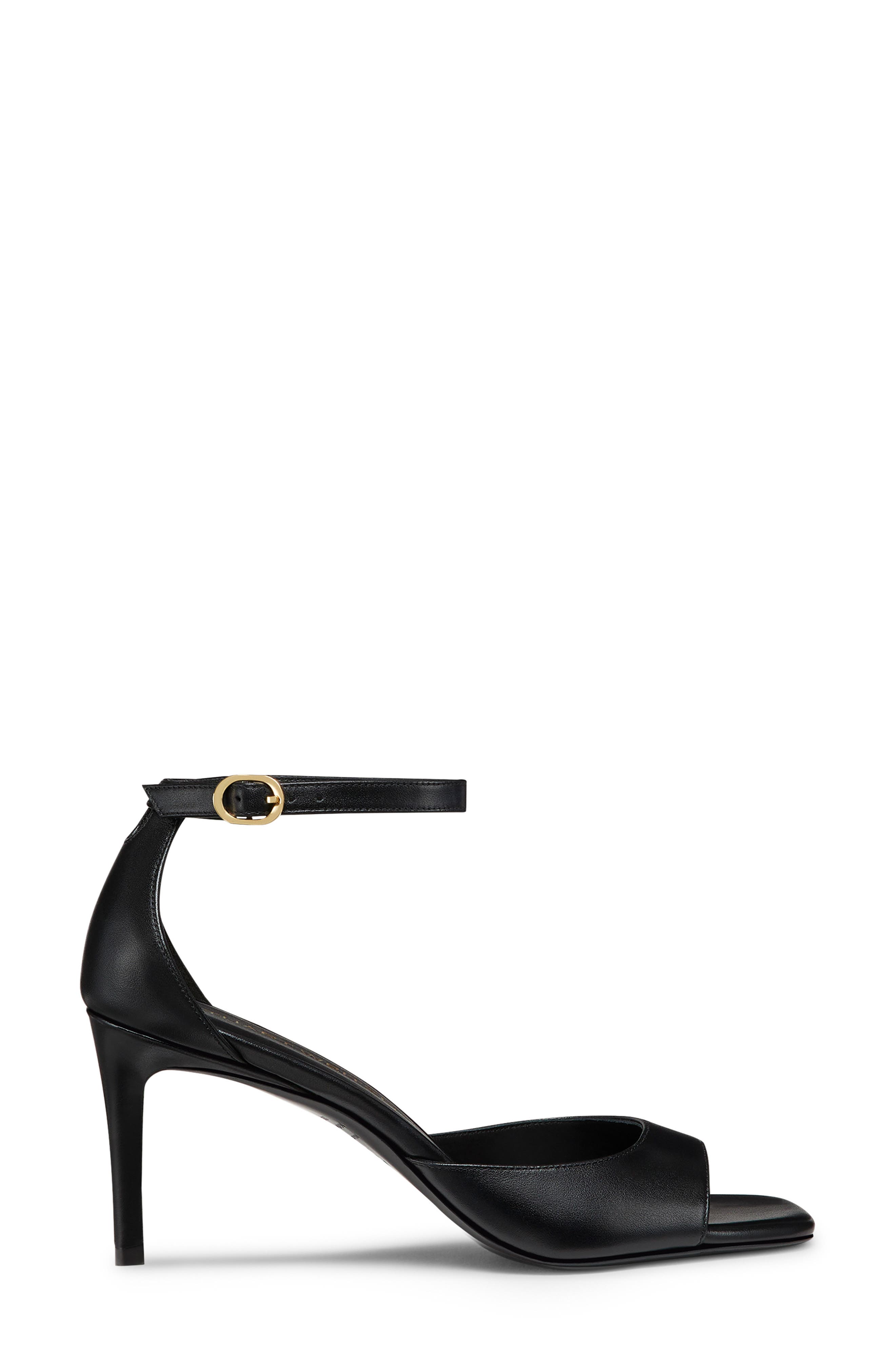 Stuart Weitzman Nudistia 75 Sandal, Alternate, color, Black