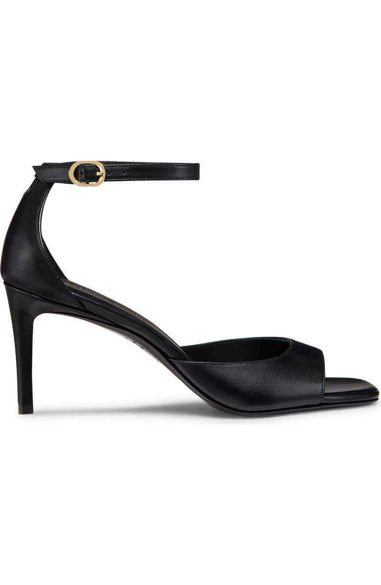 Stuart Weitzman Nudistia 75 Sandal, Alternate, color, Black