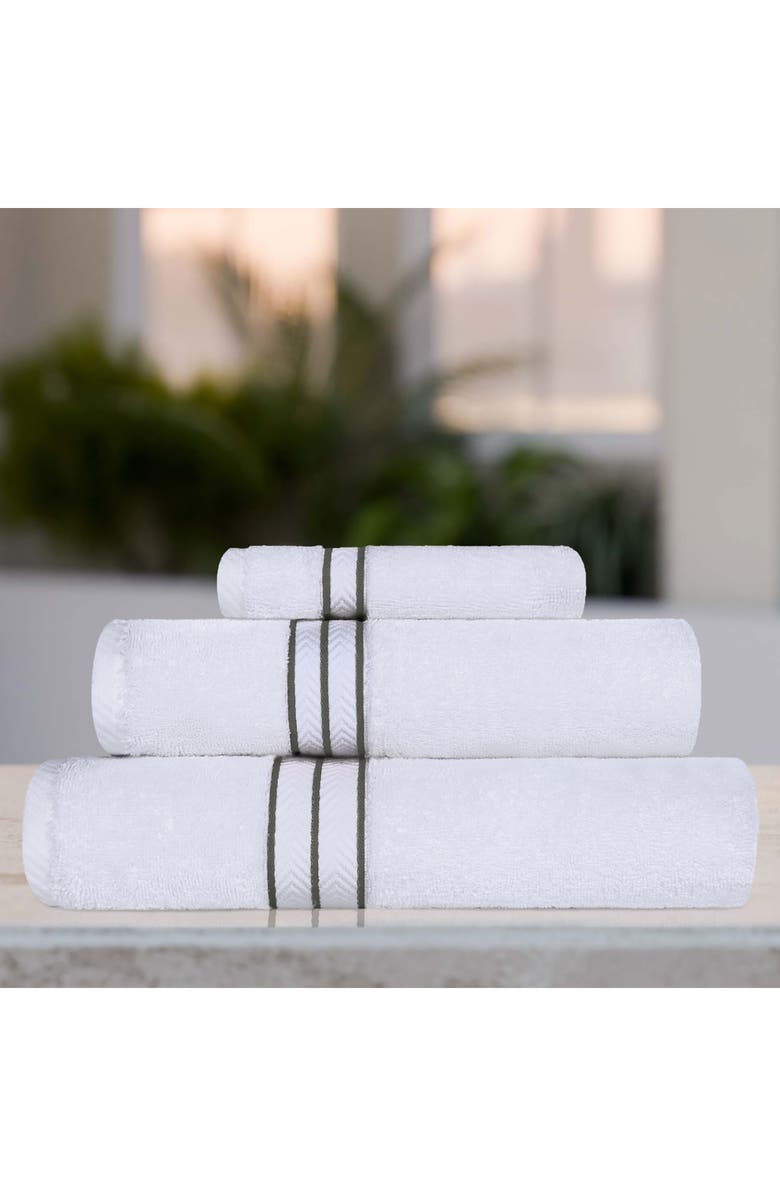 Superior 3-Piece Turkish Cotton Towel Set, Alternate, color, Charcoal