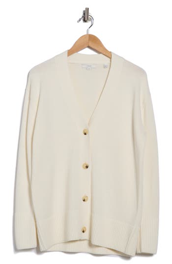 Vince Weekend Wool Blend Cardigan In White