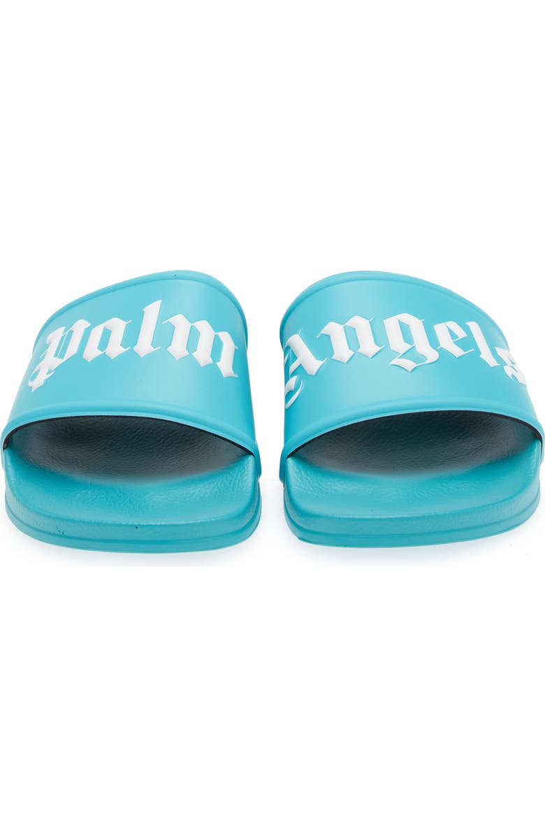 Palm Angels Logo Embossed Pool Slide Sandal, Alternate, color,