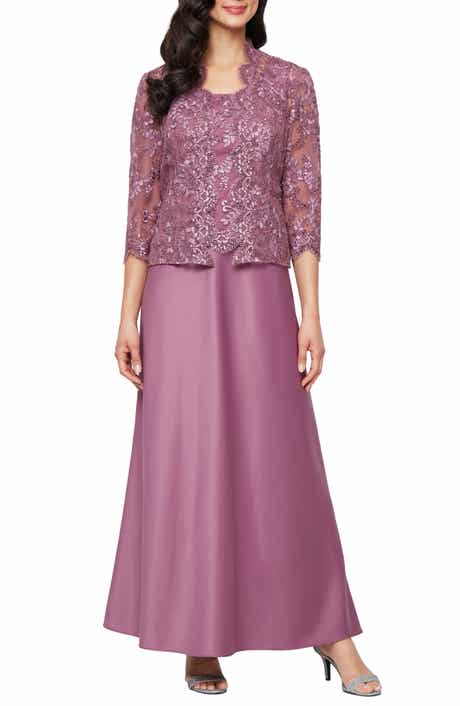 Embroidered Mock Two-Piece Gown with Jacket