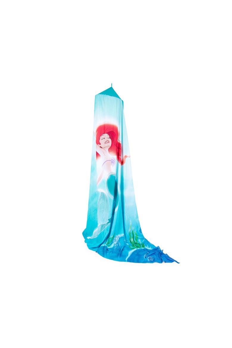 Disney The Little Mermaid Ariel Ceiling Bed Canopy | Hanging Curtain Netting, Alternate, color, Blue