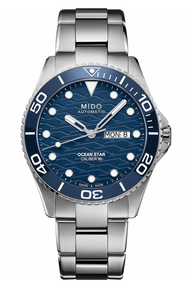 Ocean Star 200 Bracelet Watch, 42.5mm, Main, color, SILVER