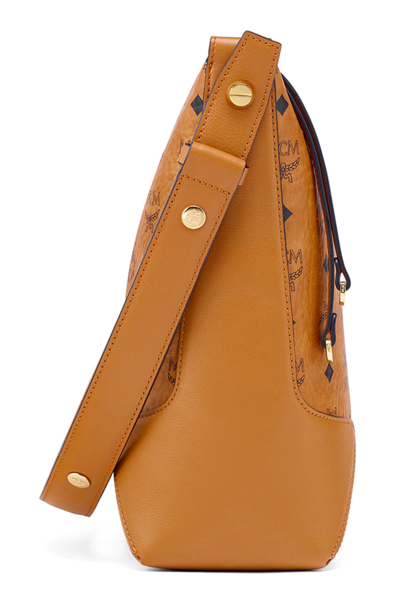 Large Klara Visetos Coated Canvas Hobo Bag, Alternate, color, COGNAC