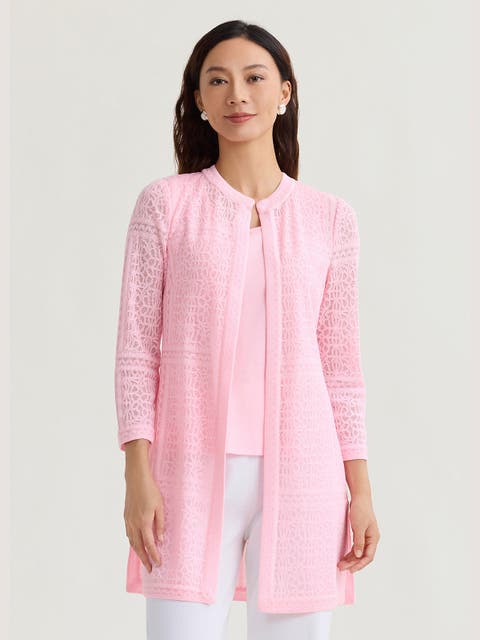 Heritage Tonal Burnout Knit Jacket