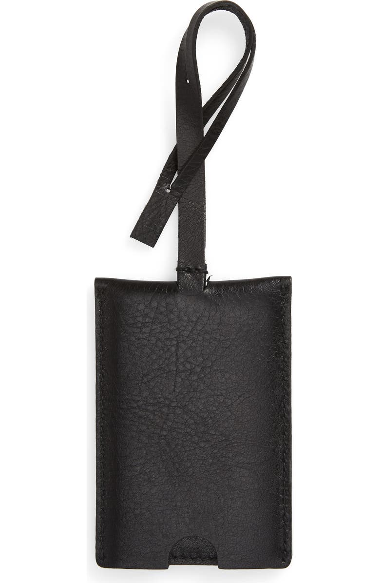 Madewell The Leather Luggage Tag, Main, color,
