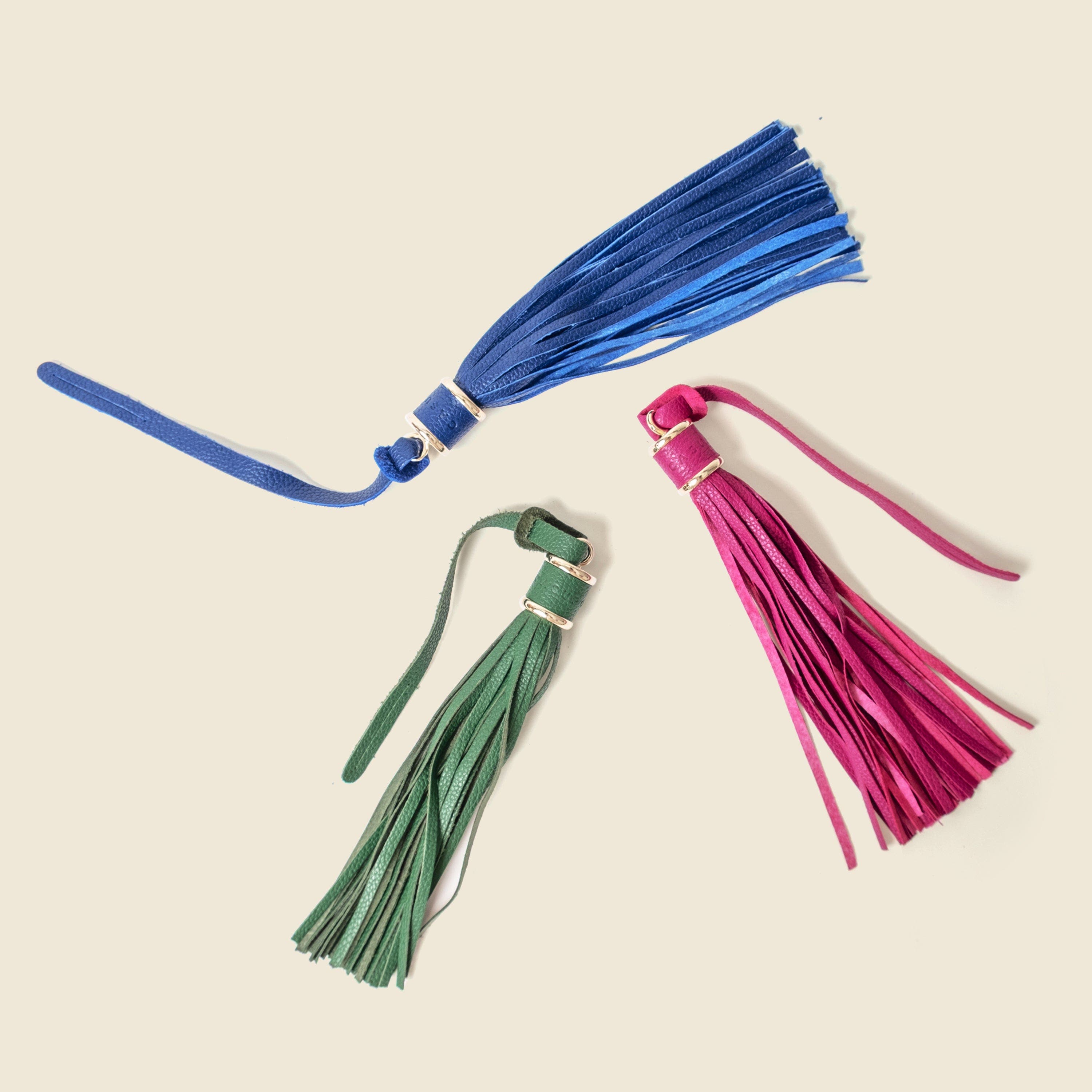 Casupo Leather Tassel Charm, Alternate, color, Green